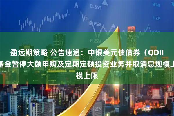 盈远期策略 公告速递：中银美元债债券（QDII）基金暂停大额申购及定期定额投资业务并取消总规模上限
